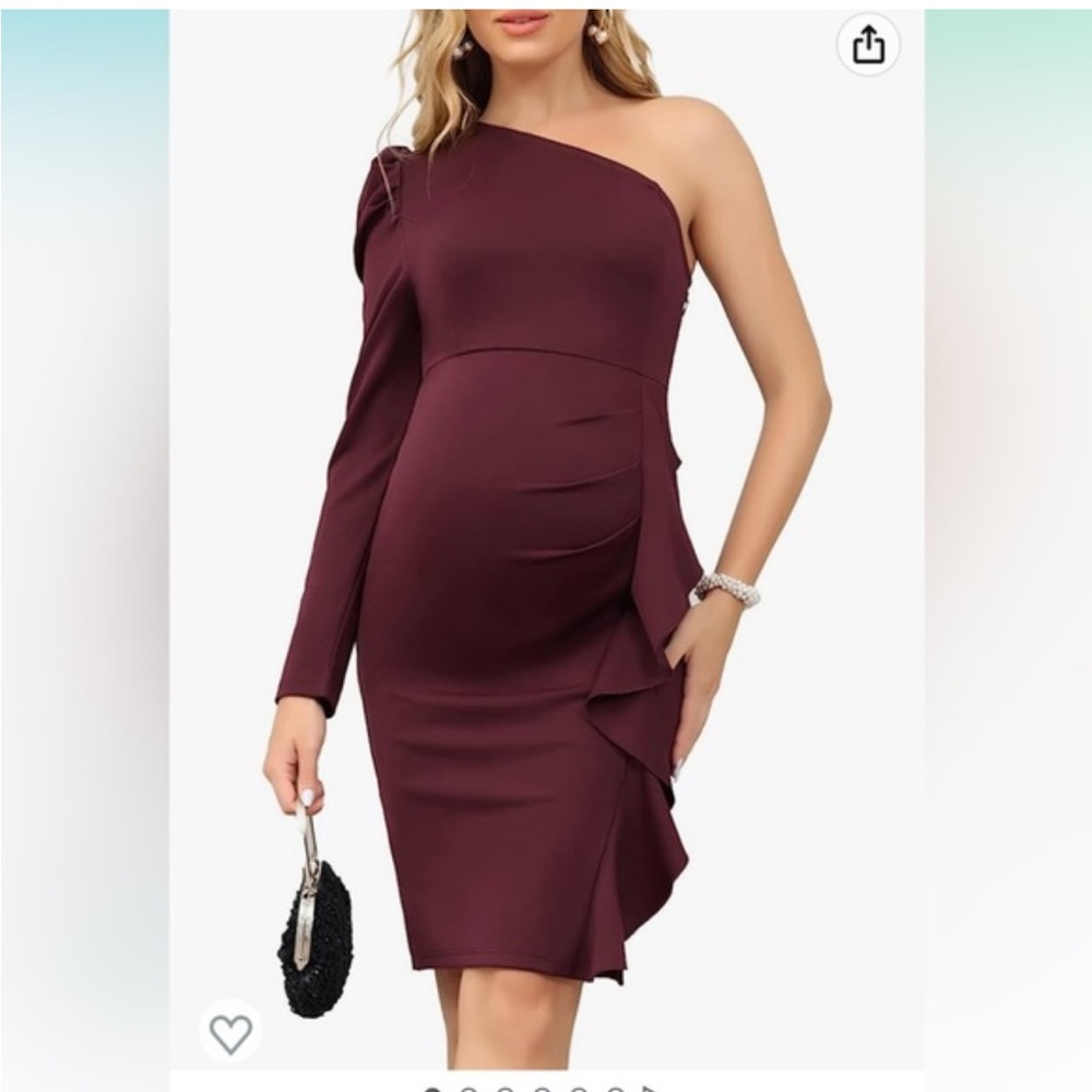 One shoulder sleeve maternity dress size M